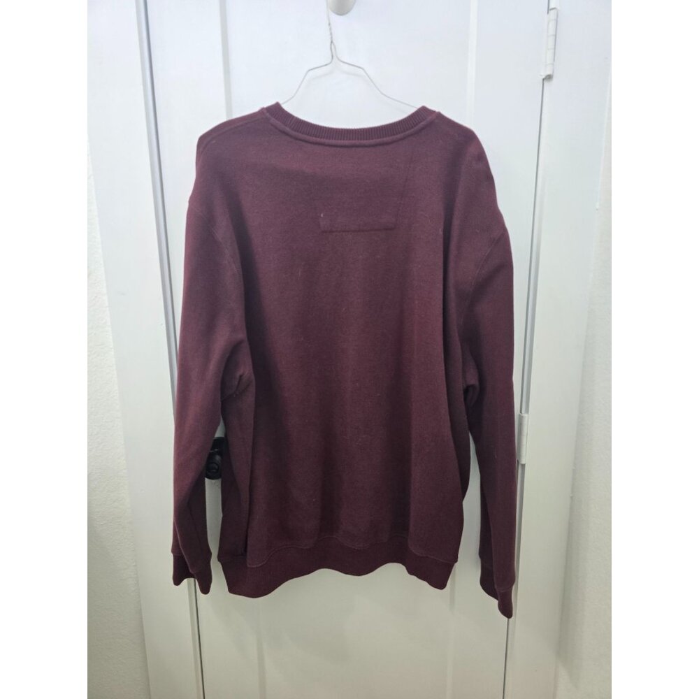 Arrow Mens Burgundy Crewneck Sweatshirt 2XL Cotton Blend Classic Fit - Picture 2 of 3
